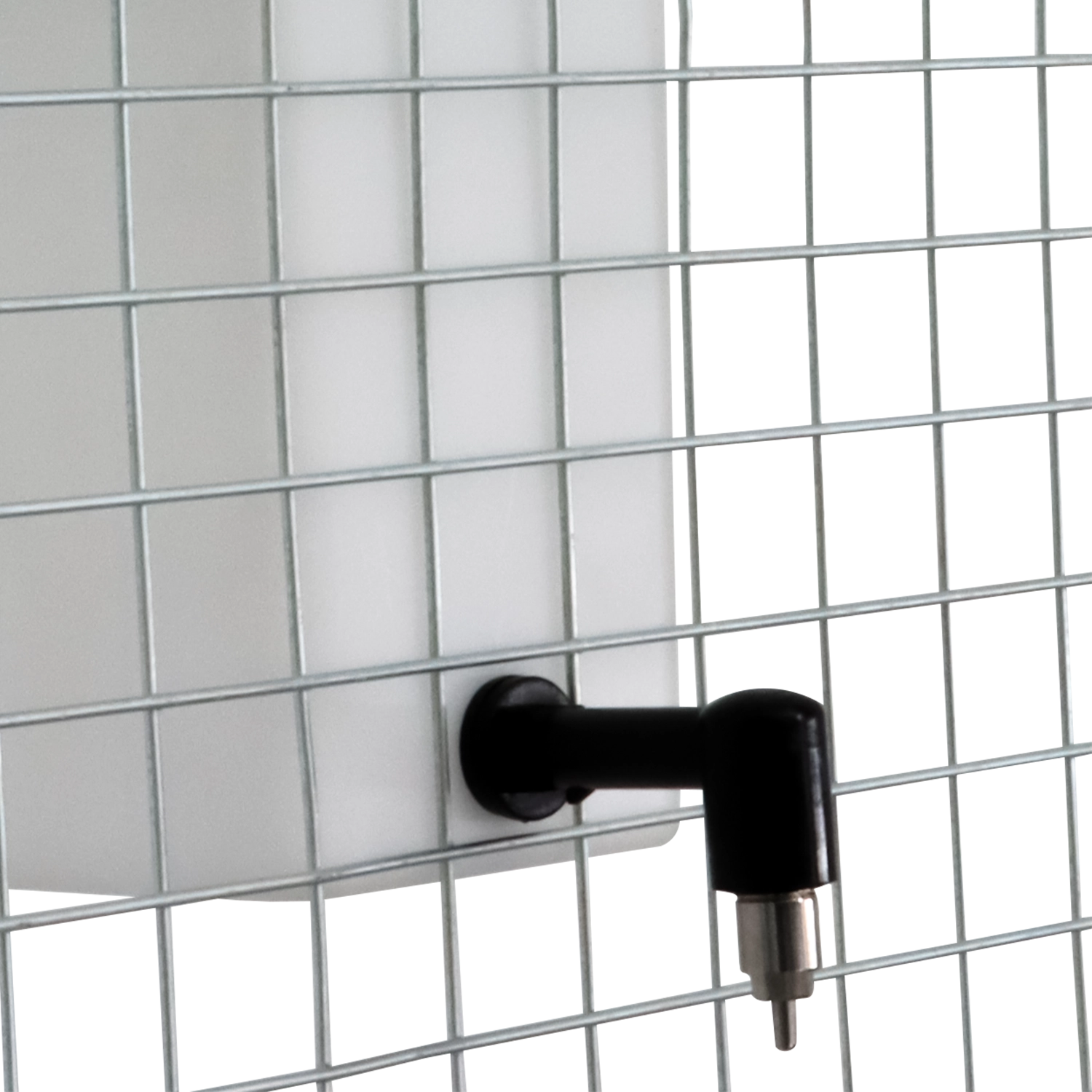 1L caurspīdīga trušu dzirdinātava ar nerūsējošā tērauda nipeli