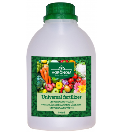 Universālais mēslojums stādiem, dārzeņiem, puķēm un citiem augiem, 0,5 L