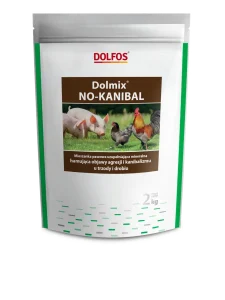 Dolmix No- Kanibal – minerālvielu un vitamīnu piedeva, kas mazina agresijas simptomus, stresu un kanibālismu, 2 kg