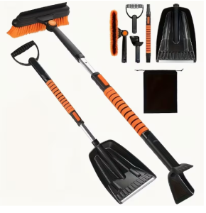 Automašīnas sniega tīrīšanas un rakšanas komplekts, 4 in 1