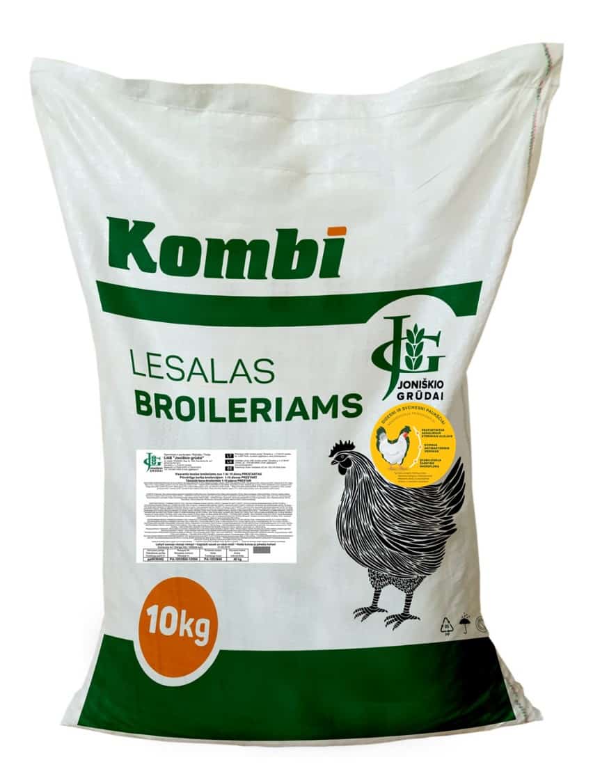Pilnvērtīga barība broileriem KOMBI no 11 līdz 28 dienām ar fitobiotikām, 10 kg