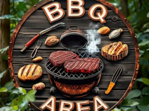 Grila zonas zīme: “BBQ Area”