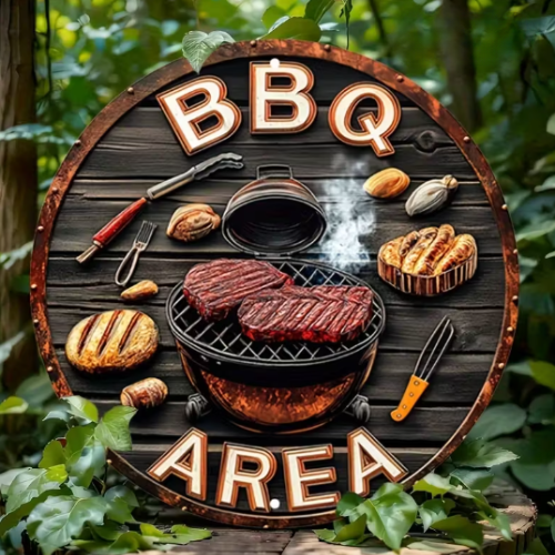 Grila zonas zīme: "BBQ Area"