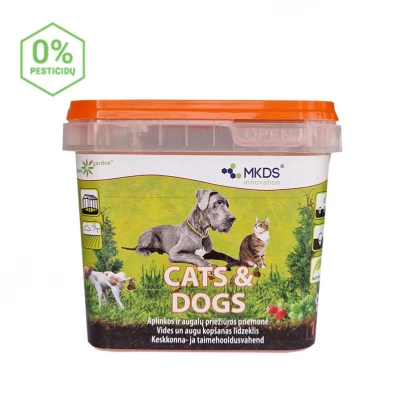 Kaķi un Suņi – augsnes piedeva pret kaķiem un suņiem, 1 l.