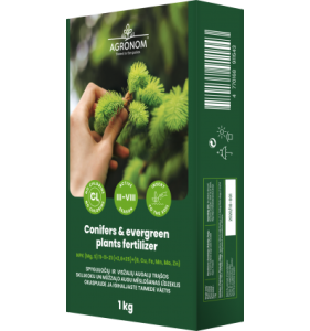 AGRONOM MĒSLOJUMS SKUJKOKIEM UN MŪŽZAĻAJIEM AUGIEM, 1 kg