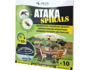 ATAKA spirāles insekticīds pret odiem, 10 gab