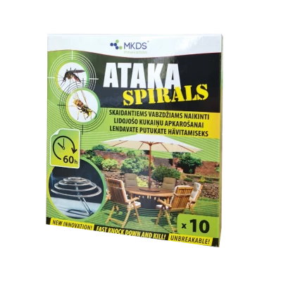 ATAKA spirāles insekticīds pret odiem, 10 gab.