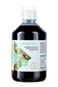 AMINO-VET – Neaizvietojamās aminoskābes un vitamīni bitēm (putekšņu aizstājējs), 500 ml.