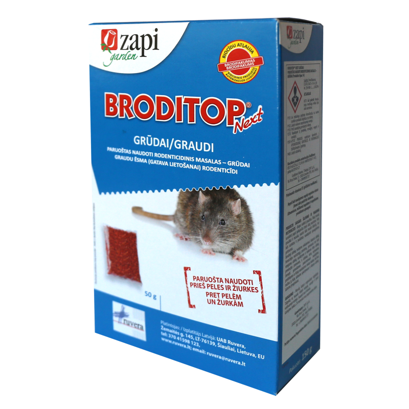 Graudi grauzēju iznīcināšanai, inde BRODITOP NEXT, 150 g